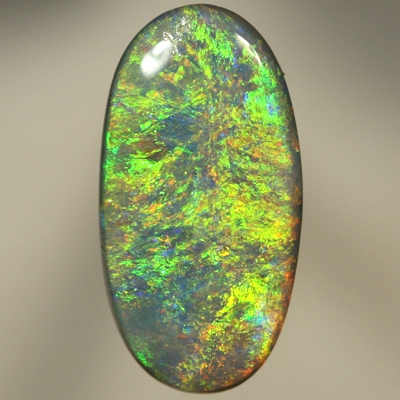SOLID BLACK OPAL Golden fire, orange to green. SEE VIDEO